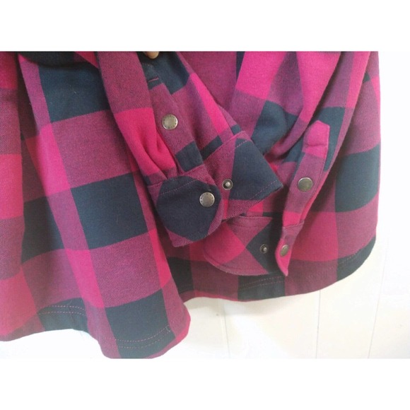 Orvis WM XXL Shacket Red Black Buffalo Plaid Pockets Snap Closure - Picture 7 of 8